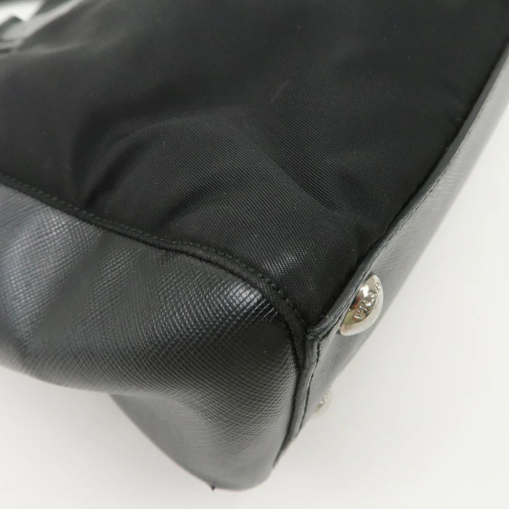 Prada Triangle Logo Leather Nylon 2Way Hand Bag【Pre-order】