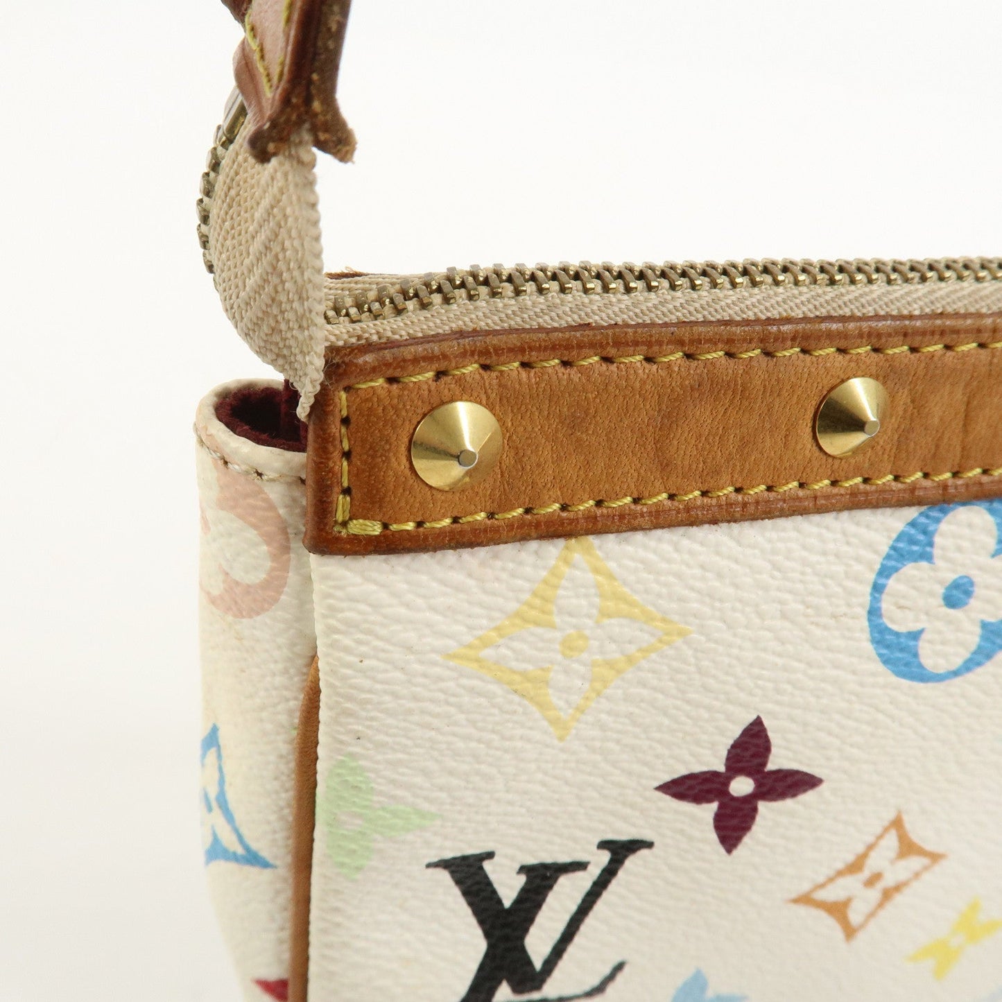 Louis Vuitton Monogram Multicolor Pochette Accessoires Blanc M92649【Pre-order】