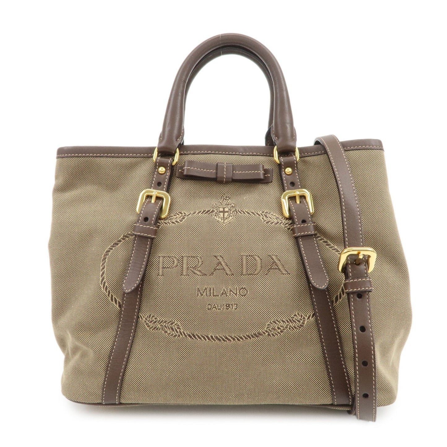 Prada Jaguard Canvas Leather 2Way Tote Bag Shoulder Bag BN1841【Pre-order】