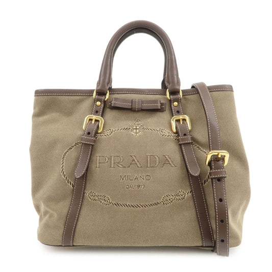 Prada Jaguard Canvas Leather 2Way Tote Bag Shoulder Bag BN1841【Pre-order】
