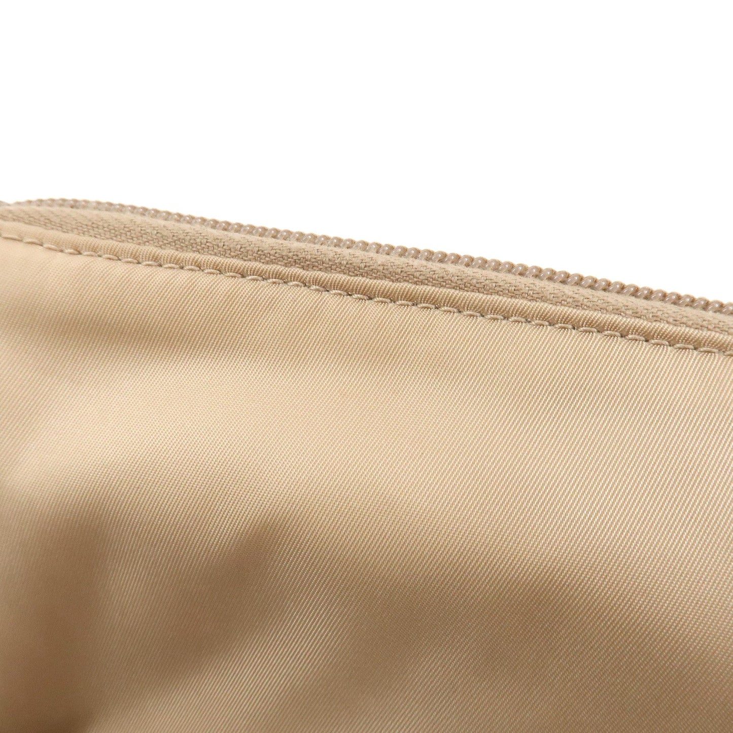 Prada Triangle Logo TESSUTO Hand Bag Pouch Beige 1NH545【Pre-order】