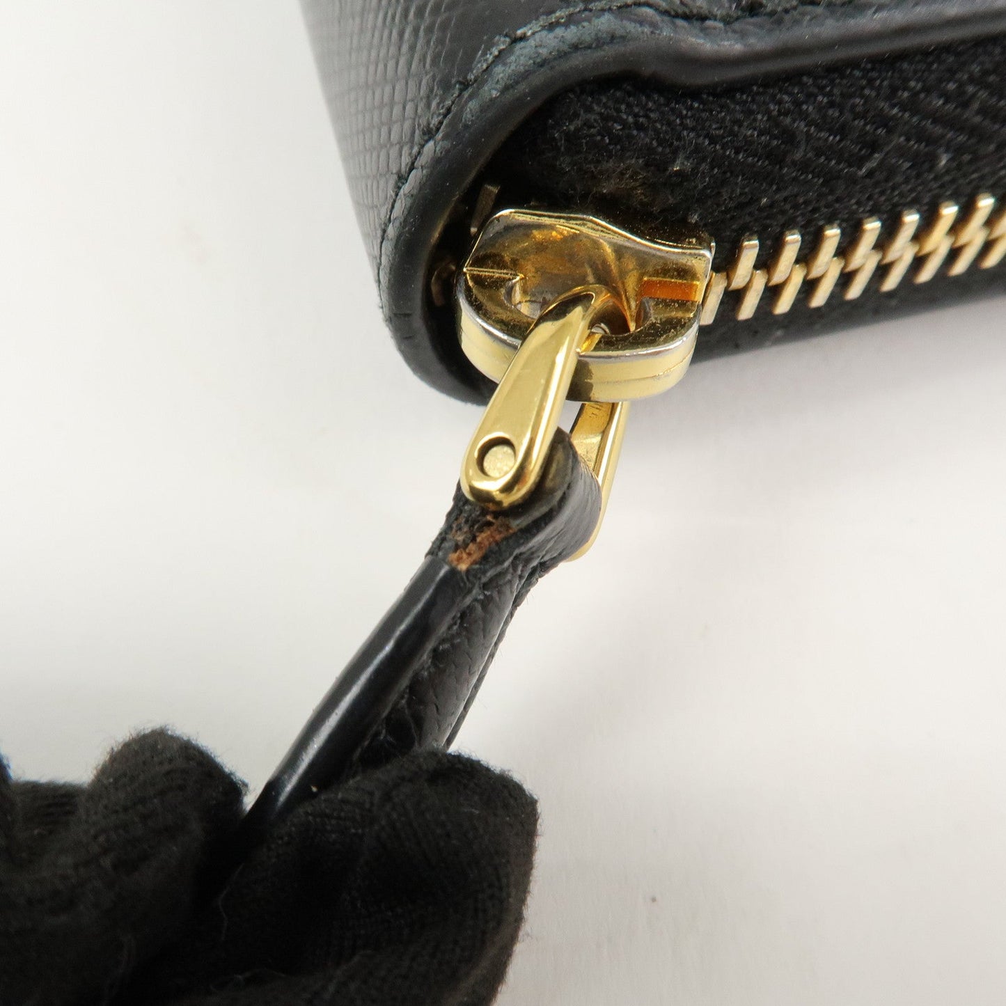 Prada Logo Saffiano Leather Zippy Long Wallet Black 1ML506【Pre-order】