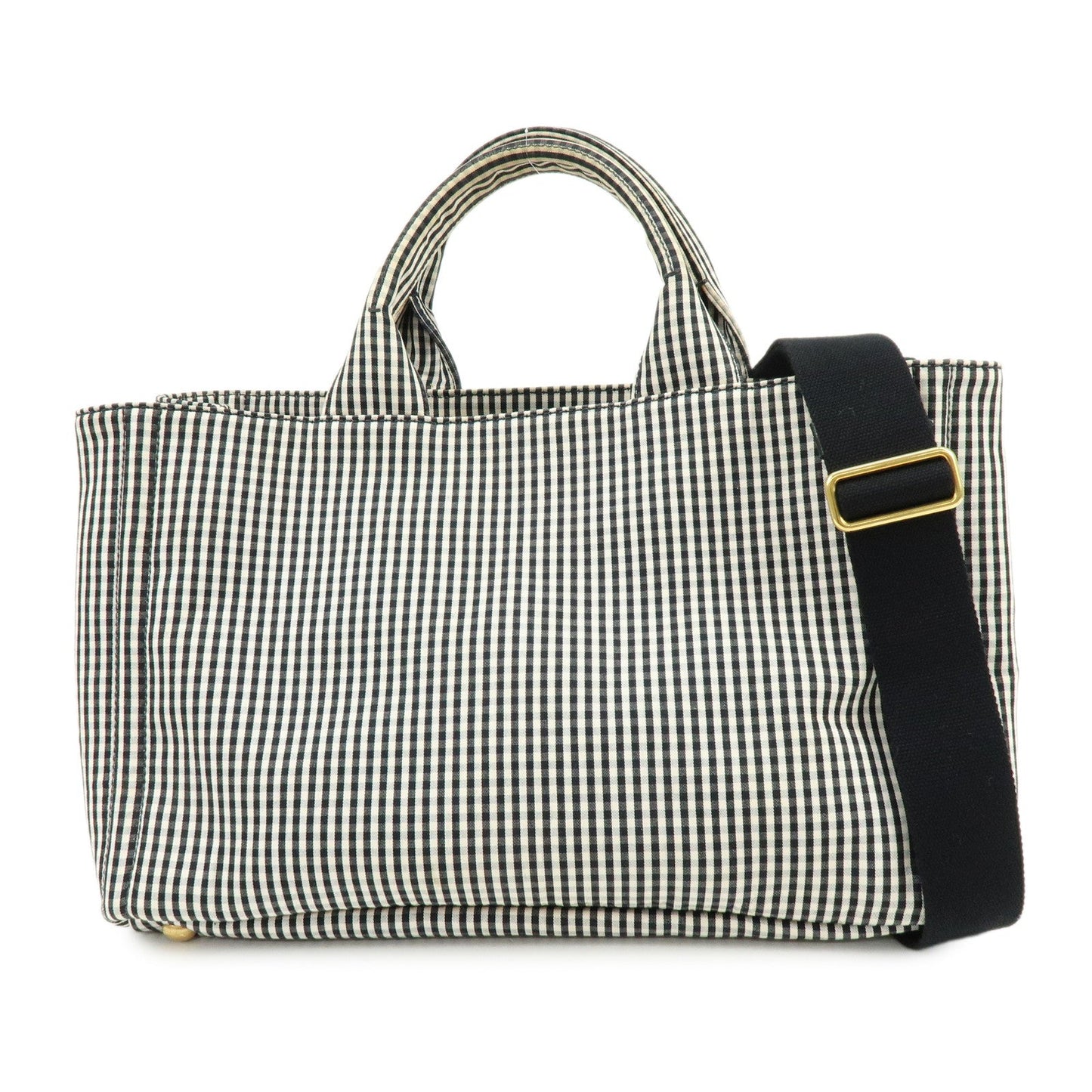 Prada Canapa Canvas 2Way Bag Hand Bag Shoulder Bag Black Ivory【Pre-order】
