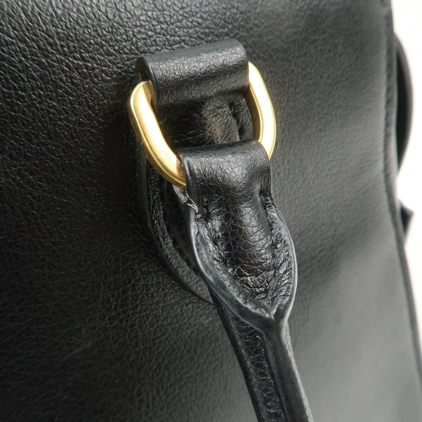 Prada Leather 2Way Bag Hand Bag Black Gold Hardware Used【Pre-order】