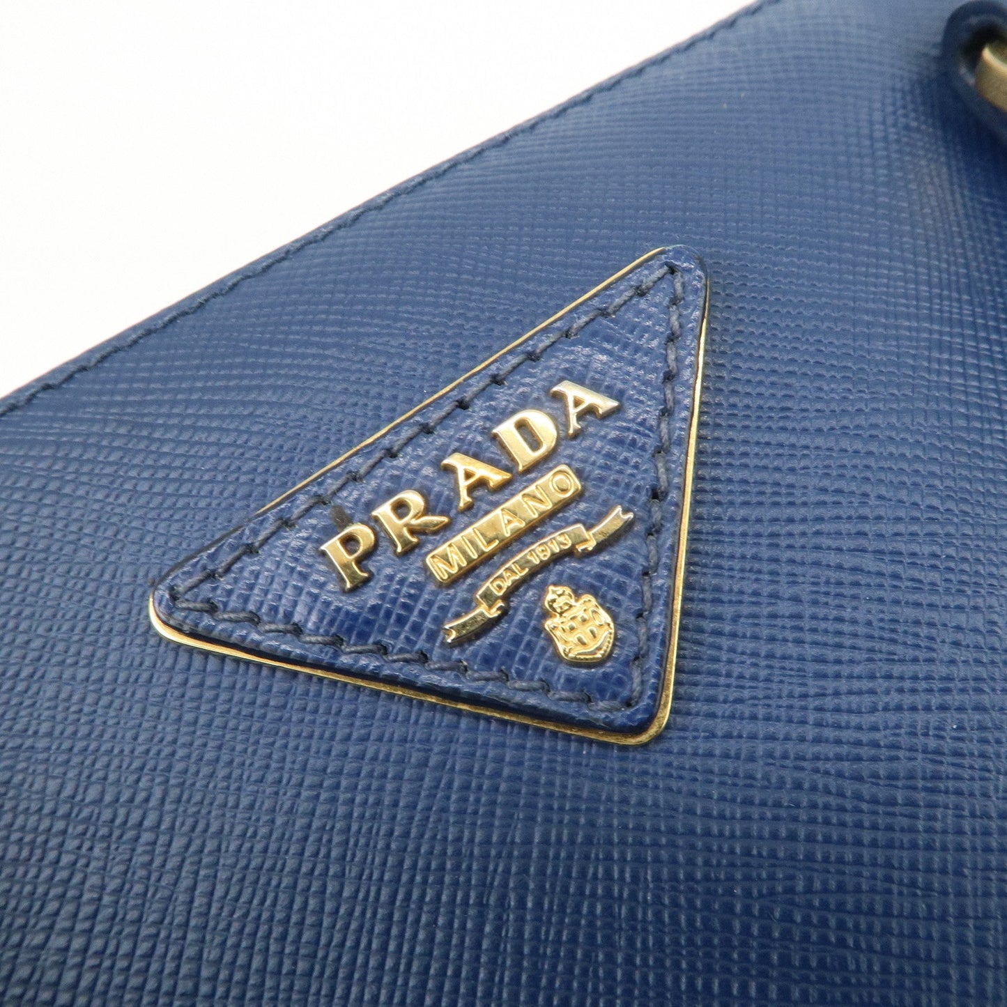 Prada Triangle Logo Saffiano Leather 2Way Bag Shoulder Bag Blue【Pre-order】