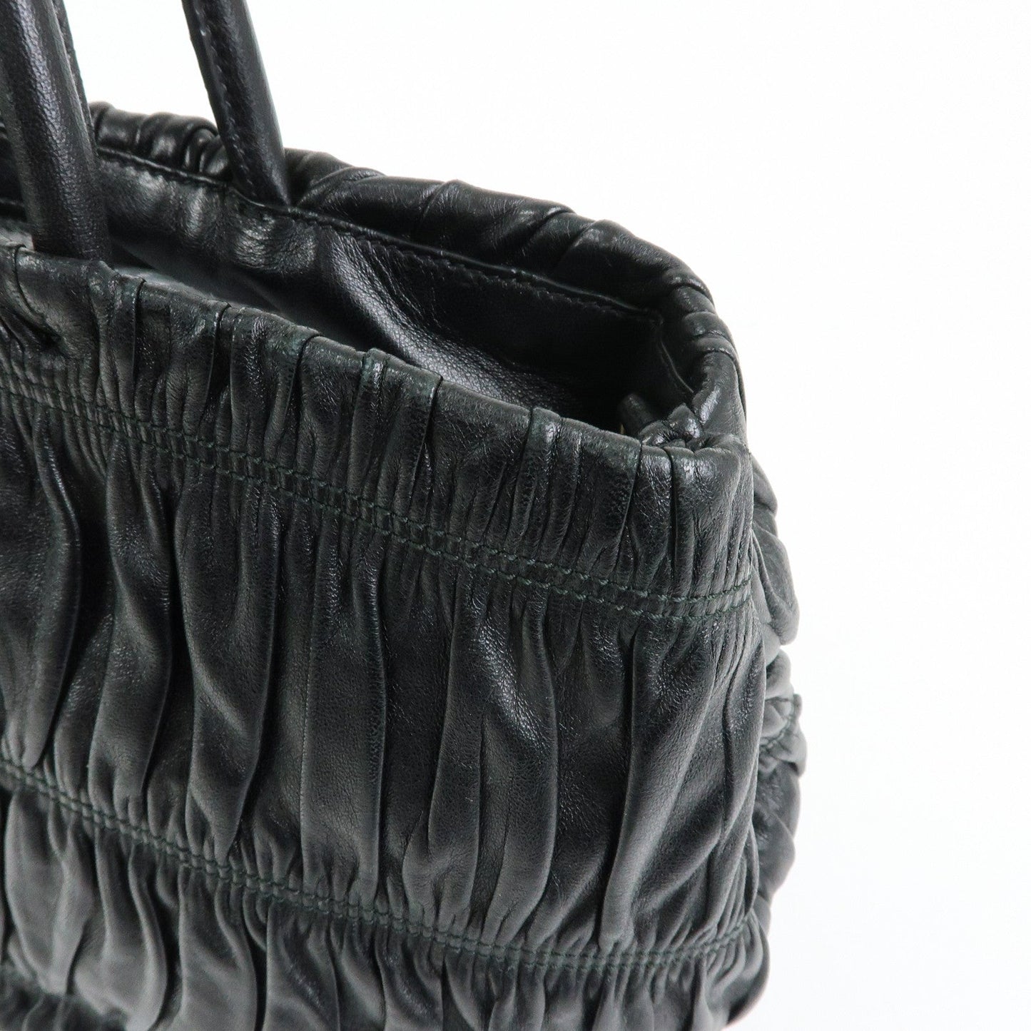 Prada Ribbon Nappa Gaufure Leather 2Way Bag Black BN1932【Pre-order】