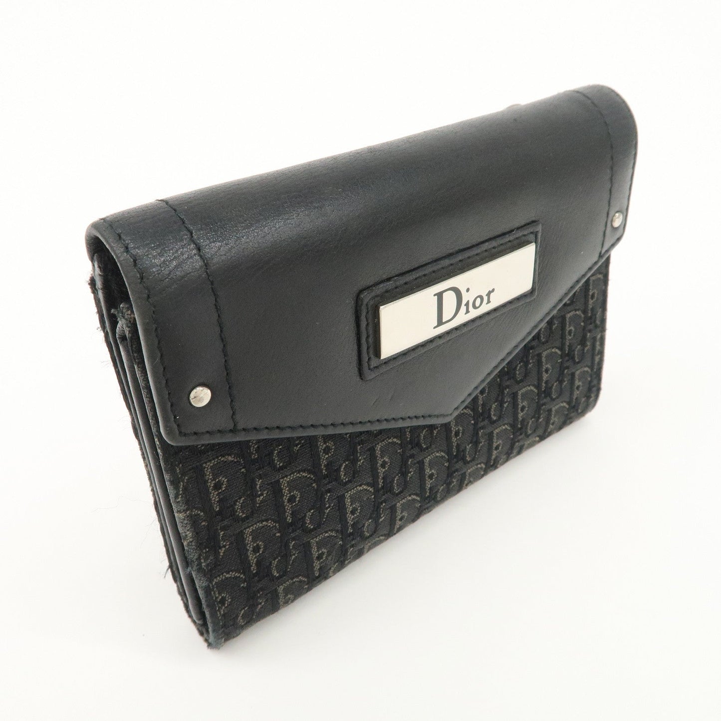 Christian Dior Trotter Leather Canvas Tri-Hold Wallet【Pre-order】
