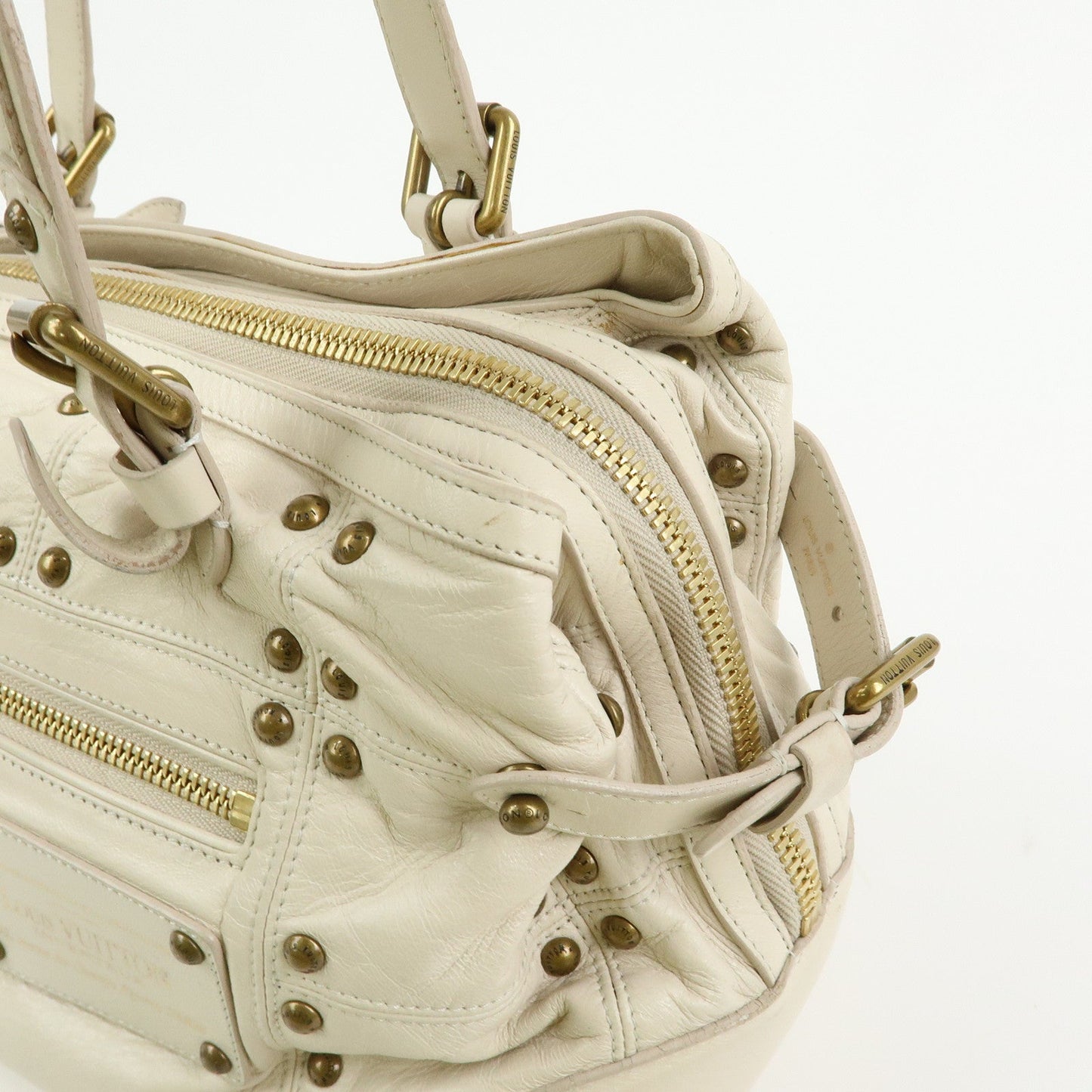 Louis Vuitton Cruise Line Rivet Bag Leather Hand Bag Ecru M95345【Pre-order】