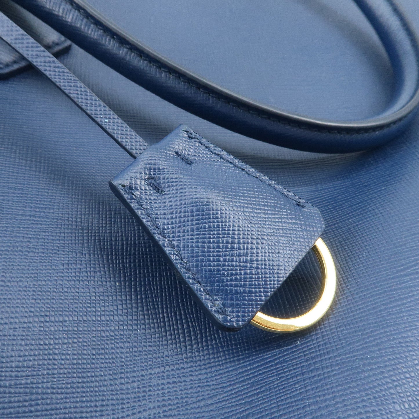 Prada Triangle Logo Saffiano Leather 2Way Bag Shoulder Bag Blue【Pre-order】