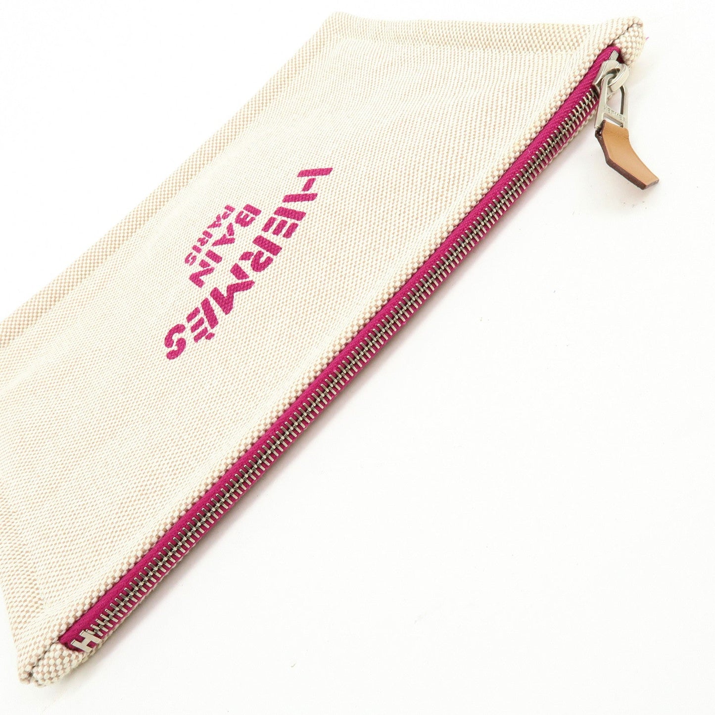 Hermes New Yachting PM Canvas Leather Flat Pouch【Pre-order】
