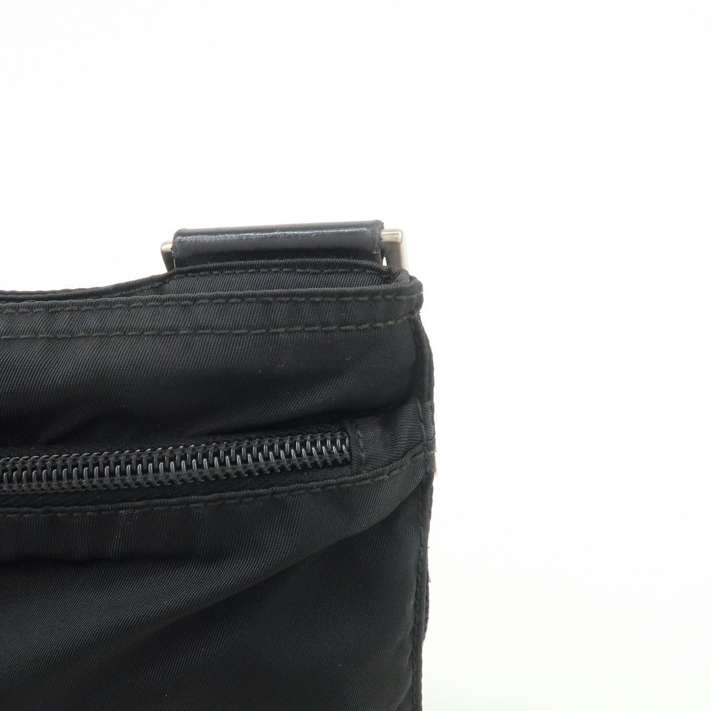 Prada Triangle Logo Nylon Leather Shoulder Bag Crossbody Bag Black【Pre-order】
