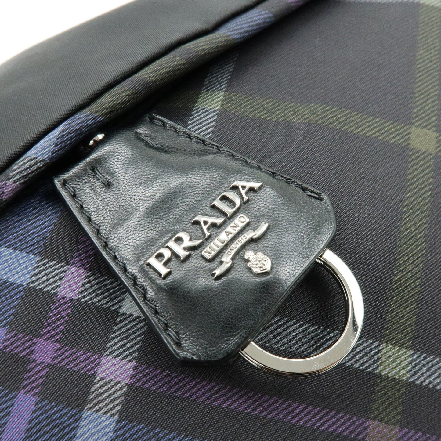 Prada Triangle Logo Plaid Nylon Leather 2Way Bag Hand Shoulder Bag【Pre-order】
