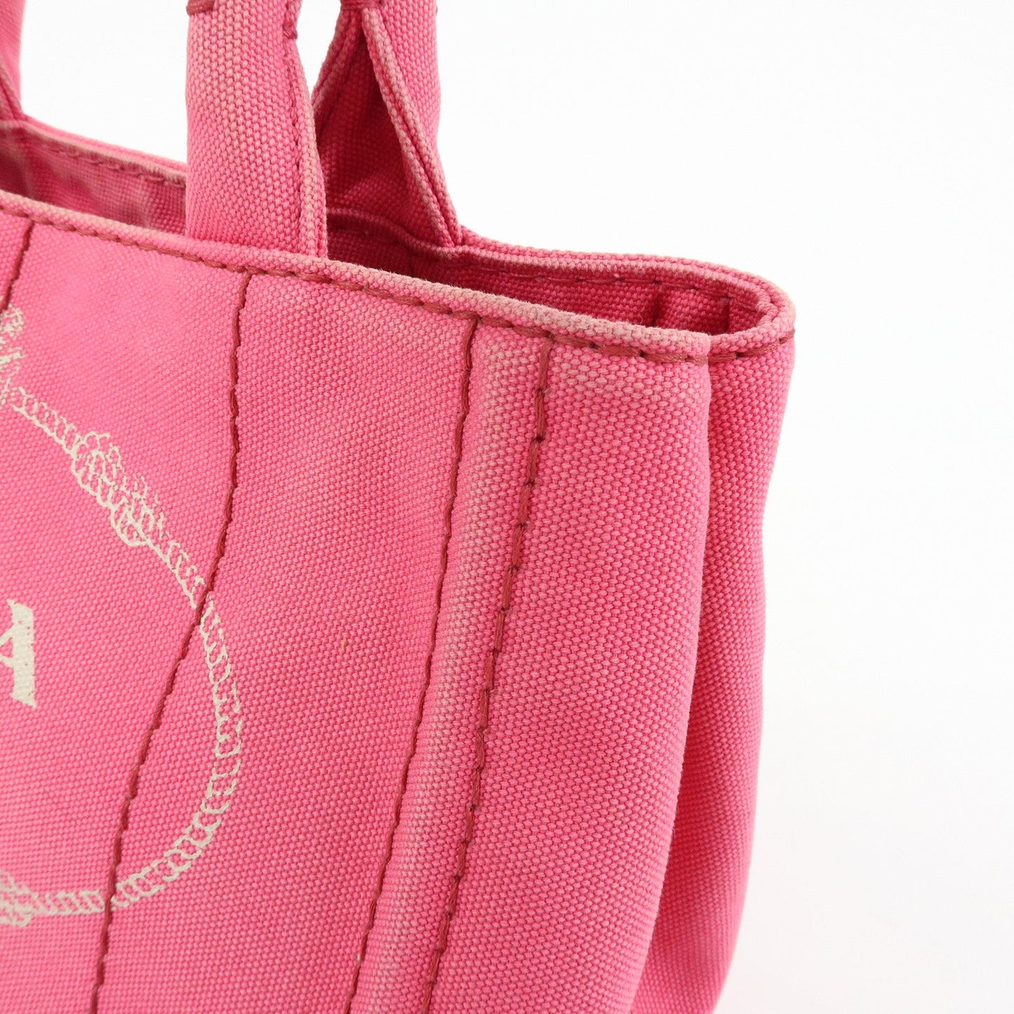 Prada Canapa Mini Canvas 2Way Bag Hand Bag Pink 1BG439【Pre-order】