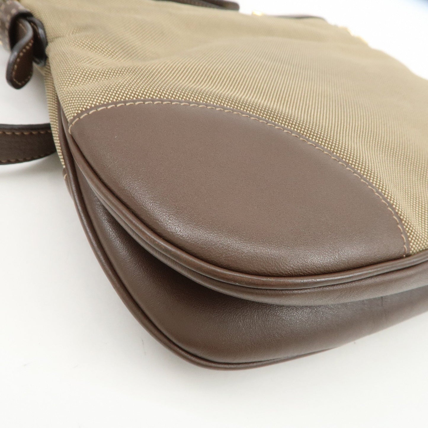 Prada Logo Jacquard Leather Shoulder Bag Beige Brown BT867A【Pre-order】