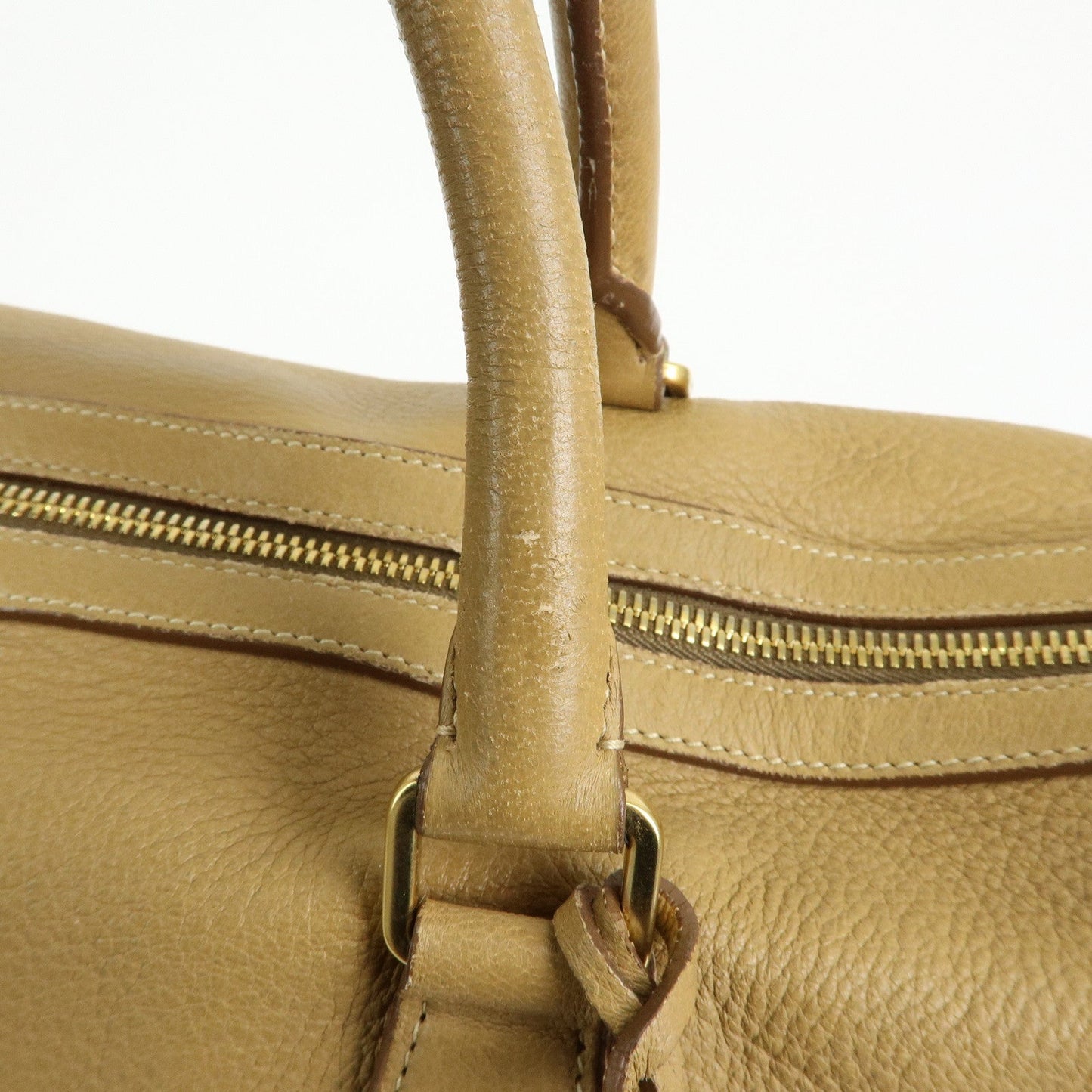 Prada Logo Leather Boston Bag Hand Bag Travel Bag Brown【Pre-order】