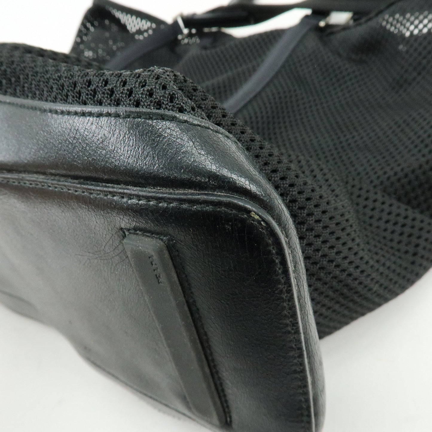 Prada Mesh Leather Tote Bag Shoulder Bag Black【Pre-order】