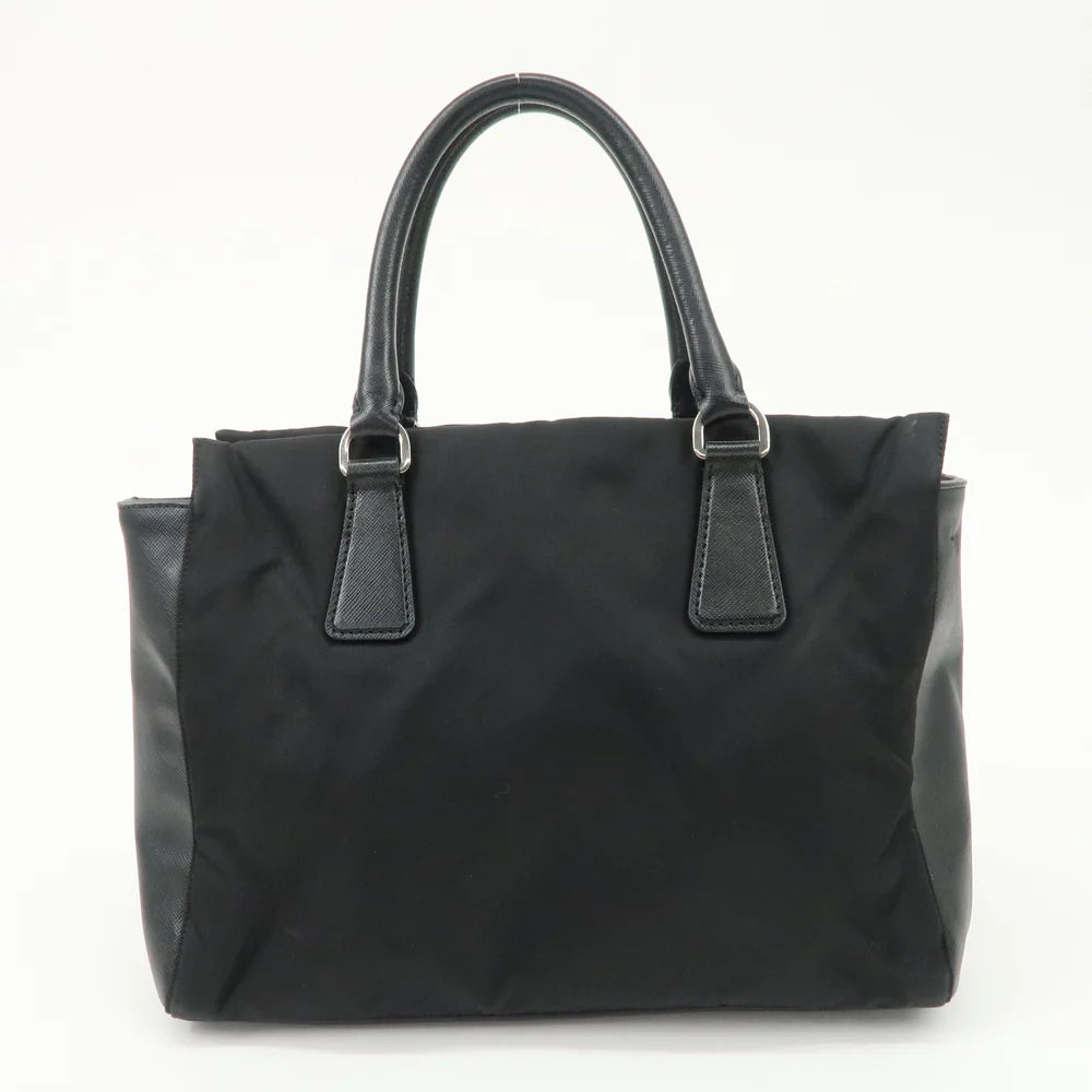 Prada Triangle Logo Leather Nylon 2Way Hand Bag【Pre-order】