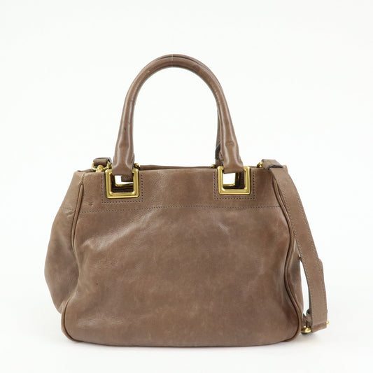 Prada Calf Leather 2Way Bag Shoulder Bag Ribbon Brown BN2245【Pre-order】