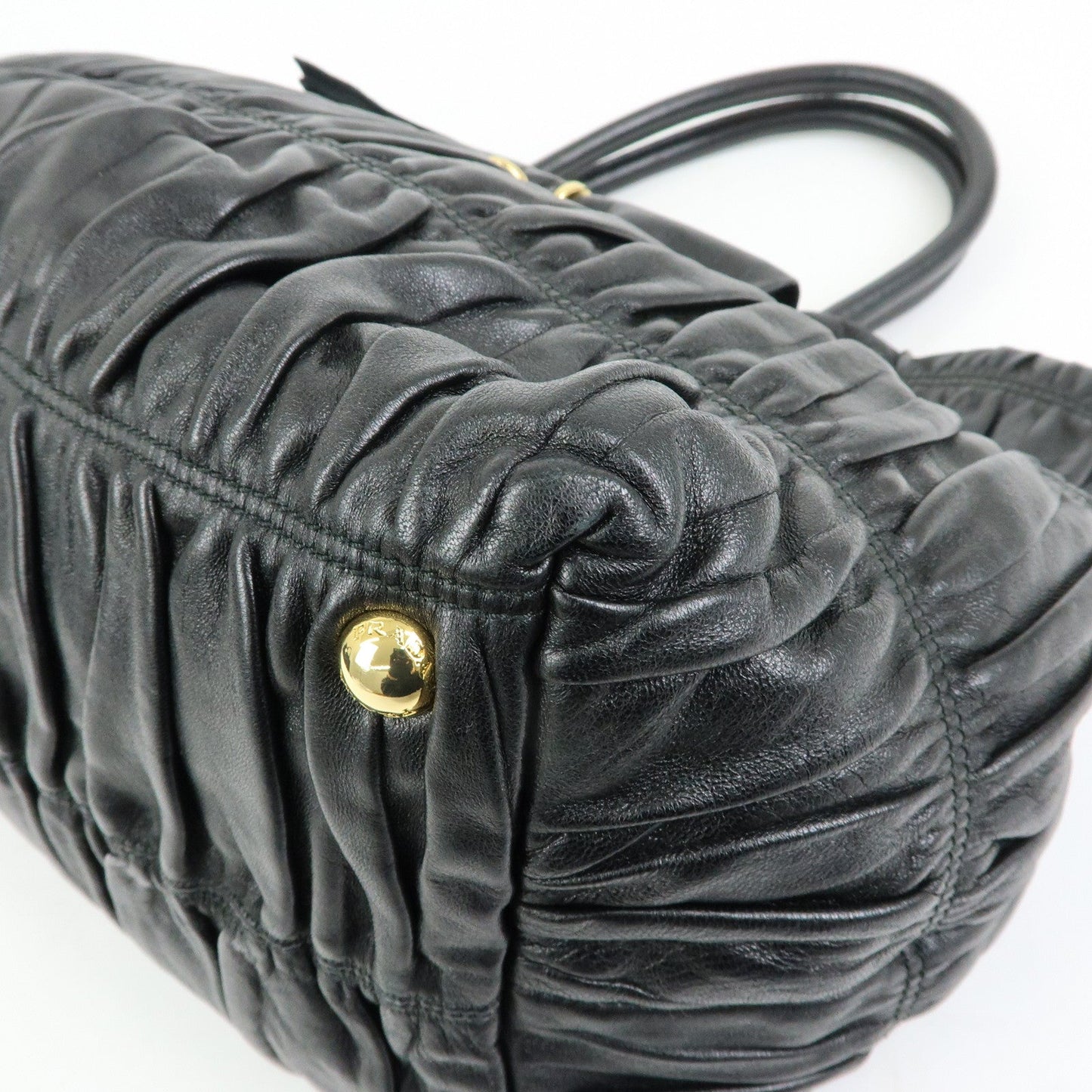Prada Ribbon Nappa Gaufure Leather 2Way Bag Black BN1932【Pre-order】