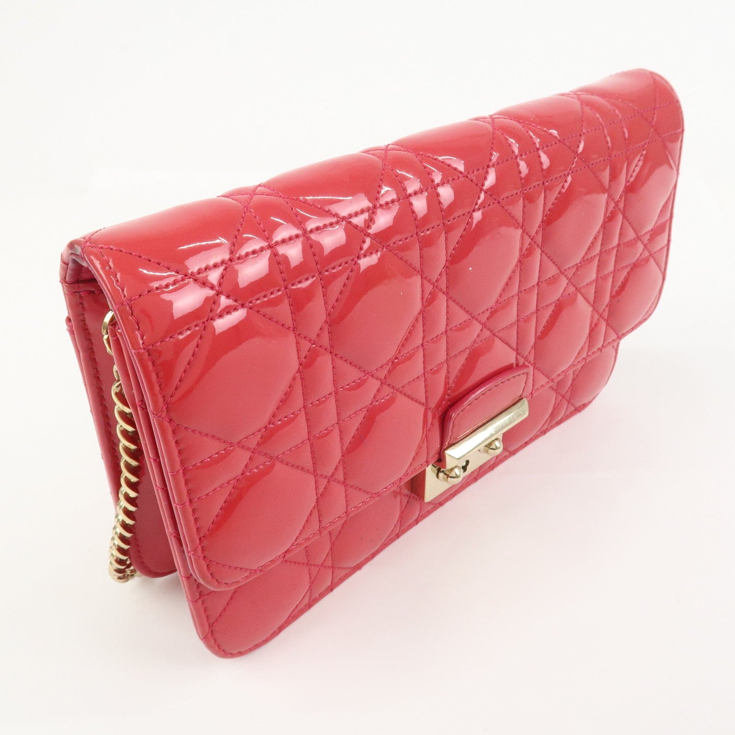 Christian Dior Cannage New Lock Patent Leather Chain Shoulder Bag【Pre-order】