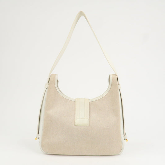 Hermes Saco Canvas Leather Shoulder Bag B Stamped【Pre-order】