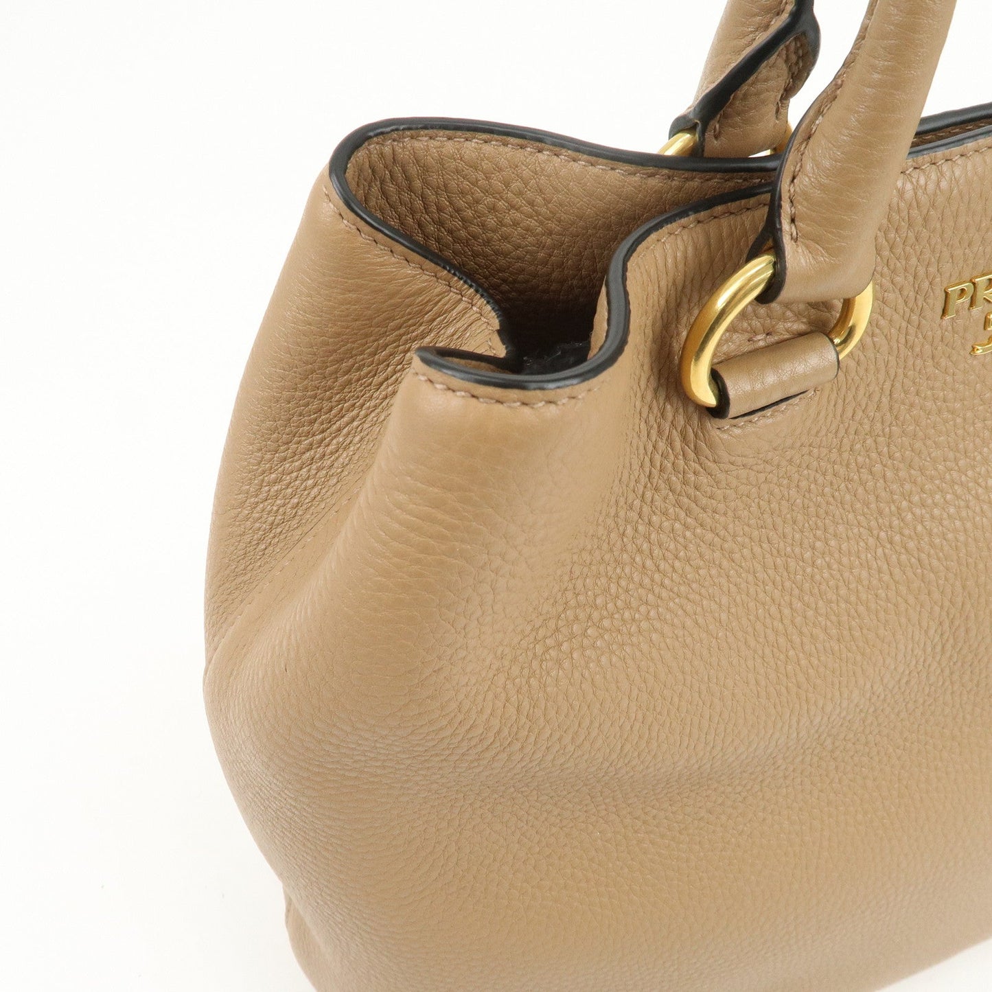 Prada Logo Leather 2Way Bag Tote Bag Shoulder Bag Brown 1BG865【Pre-order】