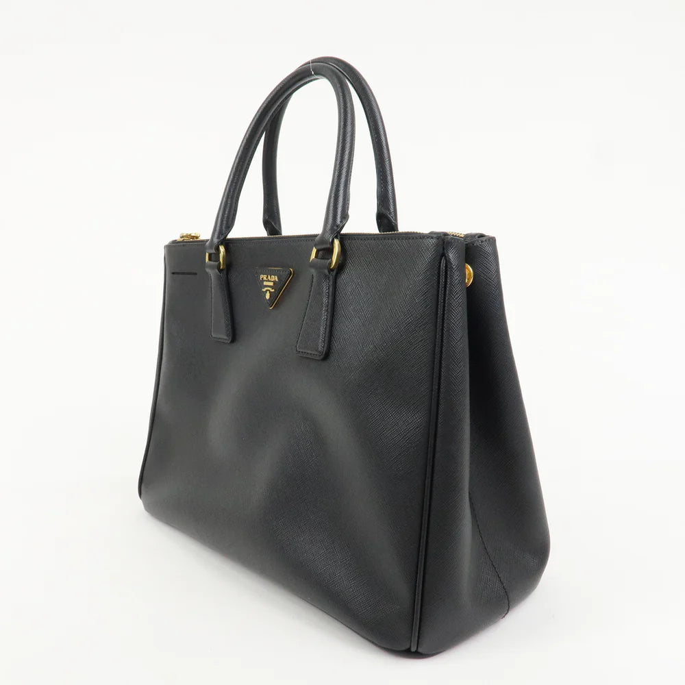 Prada Triangle Logo Galleria Saffiano Leather 2Way Bag Black【Pre-order】