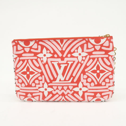 Louis Vuitton Monogram LV Crafty Pochette Double Zip Bag Red M69488【Pre-order】