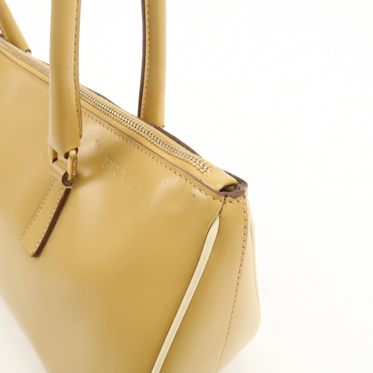 Prada Leather Shoulder Bag Hand Bag Light Brown【Pre-order】
