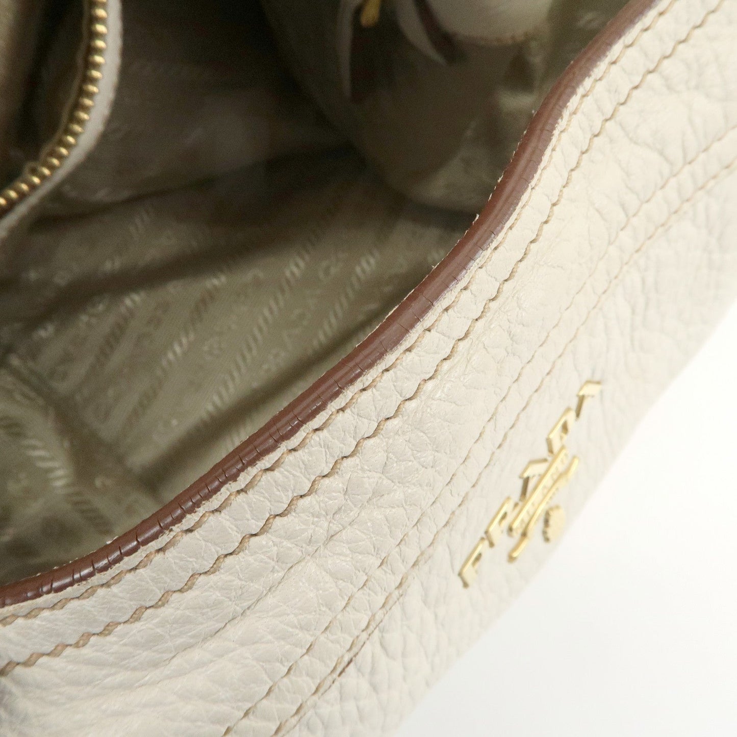 Prada Logo Shoulder Bag Hand Bag Ivory【Pre-order】