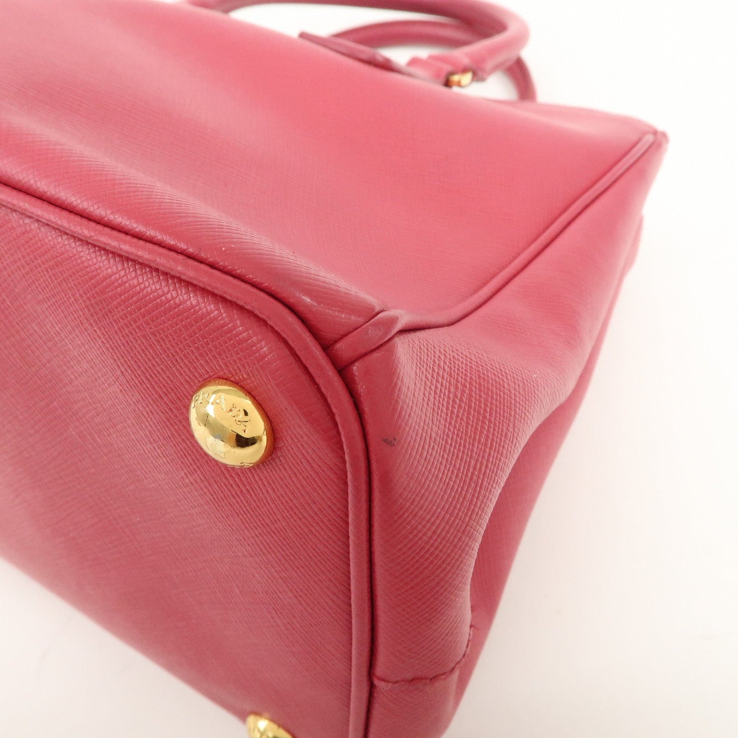 Prada Triangle Logo Saffiano Leather 2Way Bag Hand Bag Pink BN1801【Pre-order】
