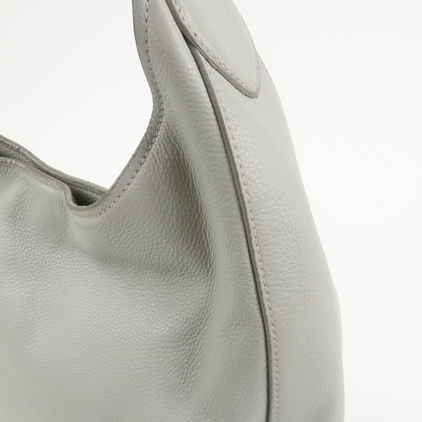 Prada Logo Leather Shoulder Bag Hand Bag Gray 1BC013【Pre-order】