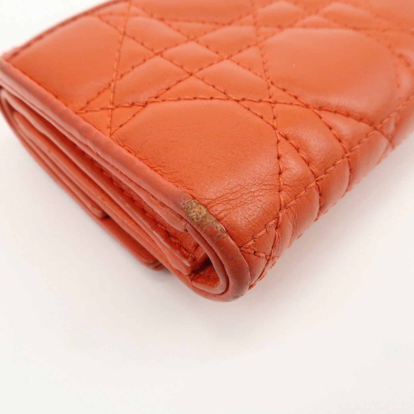 Christian Dior Lady Dior Cannage Leather Tri-fold Compact Wallet【Pre-order】