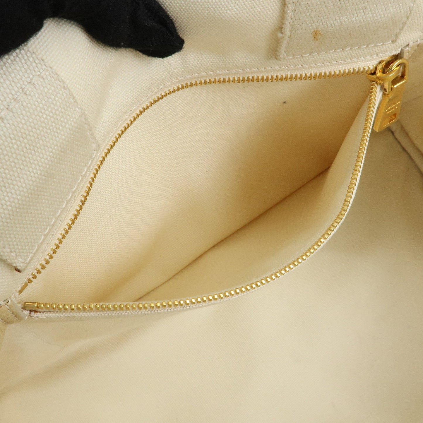 Prada Canapa Large Triangle Logo Tote Hand Bag Ivory BN1872【Pre-order】