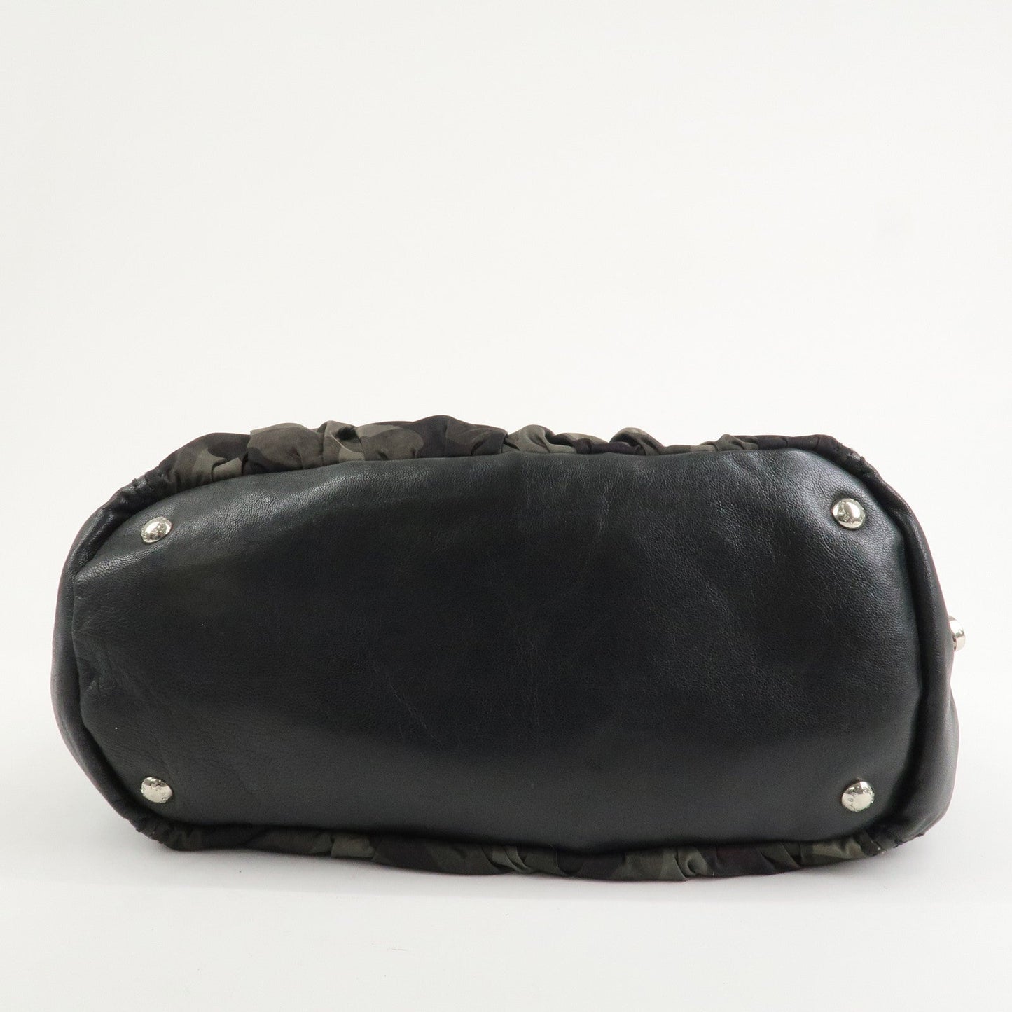 Prada Logo Nylon Leather Gathered 2Way Shoulder Hand Bag BN4586【Pre-order】