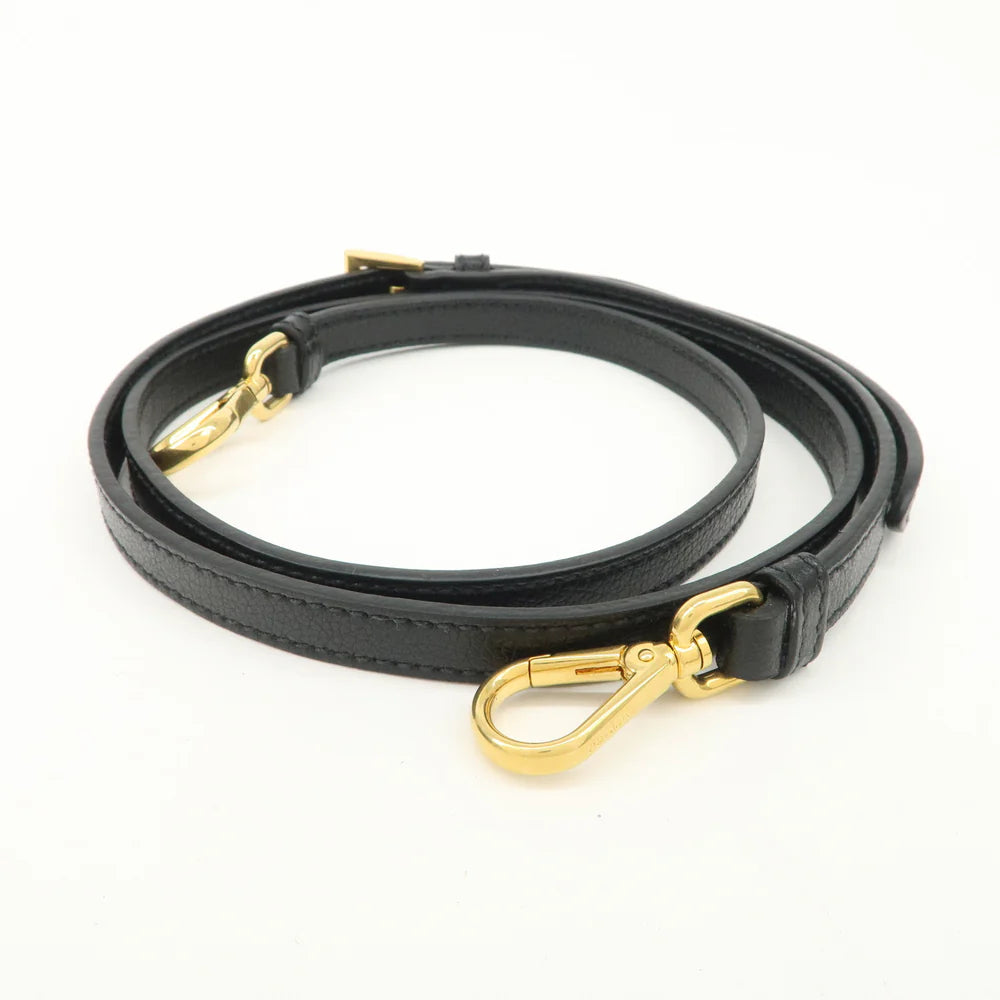 Prada Leather 2Way Bag Hand Bag Black Gold Hardware【Pre-order】