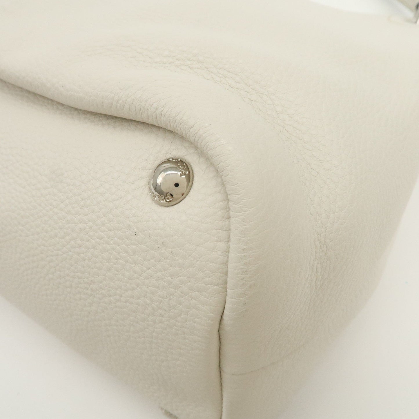 Prada Triangle Logo Leather Shoulder Bag White BR5124【Pre-order】