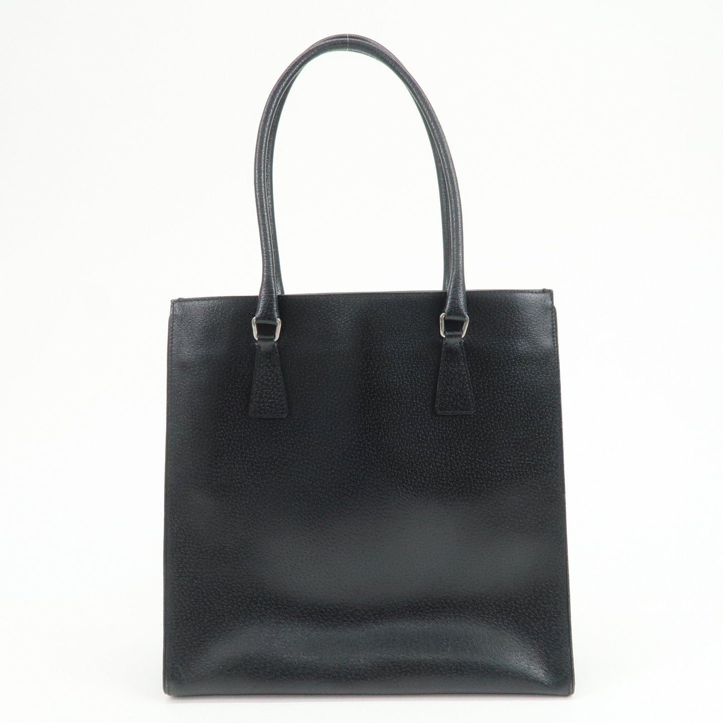 Prada Triangle Logo Leather Tote Bag Shoulder Bag Black BR0394【Pre-order】