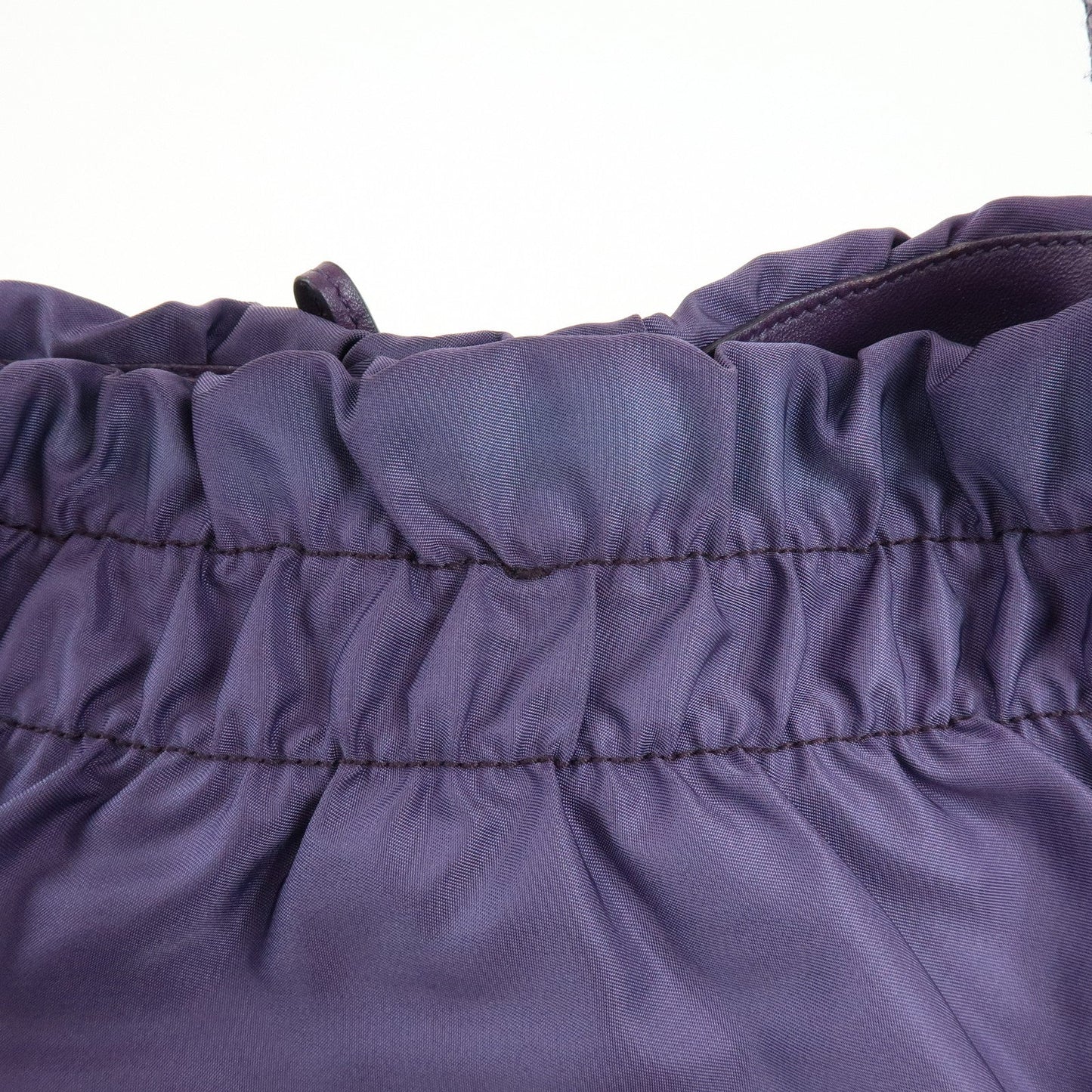 Prada Ribbon Nylon Leather Shoulder Bag Hand Bag Purple BR4237【Pre-order】