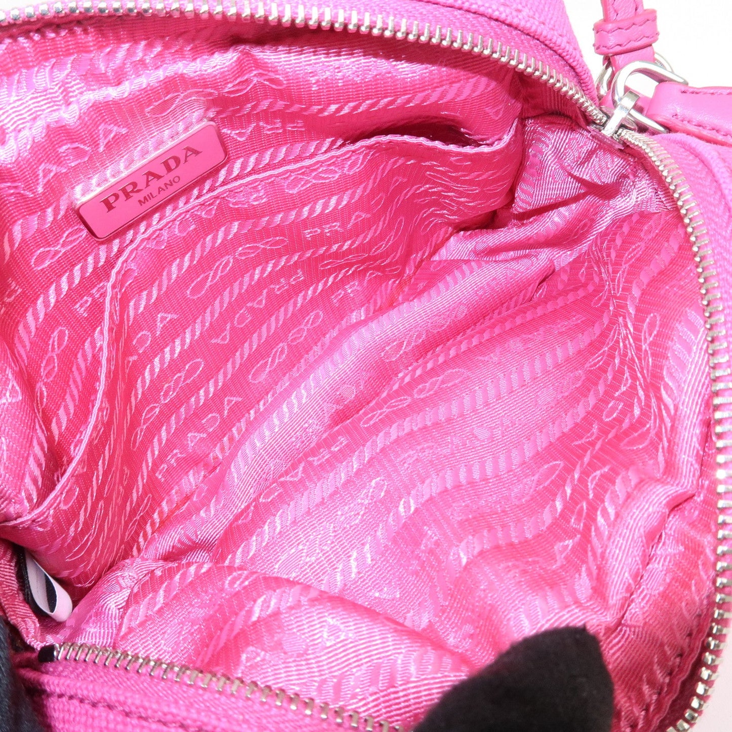 Prada Grommet Canapa Mini Canvas 2Way Bag Hand Bag Pink 1BG439【Pre-order】