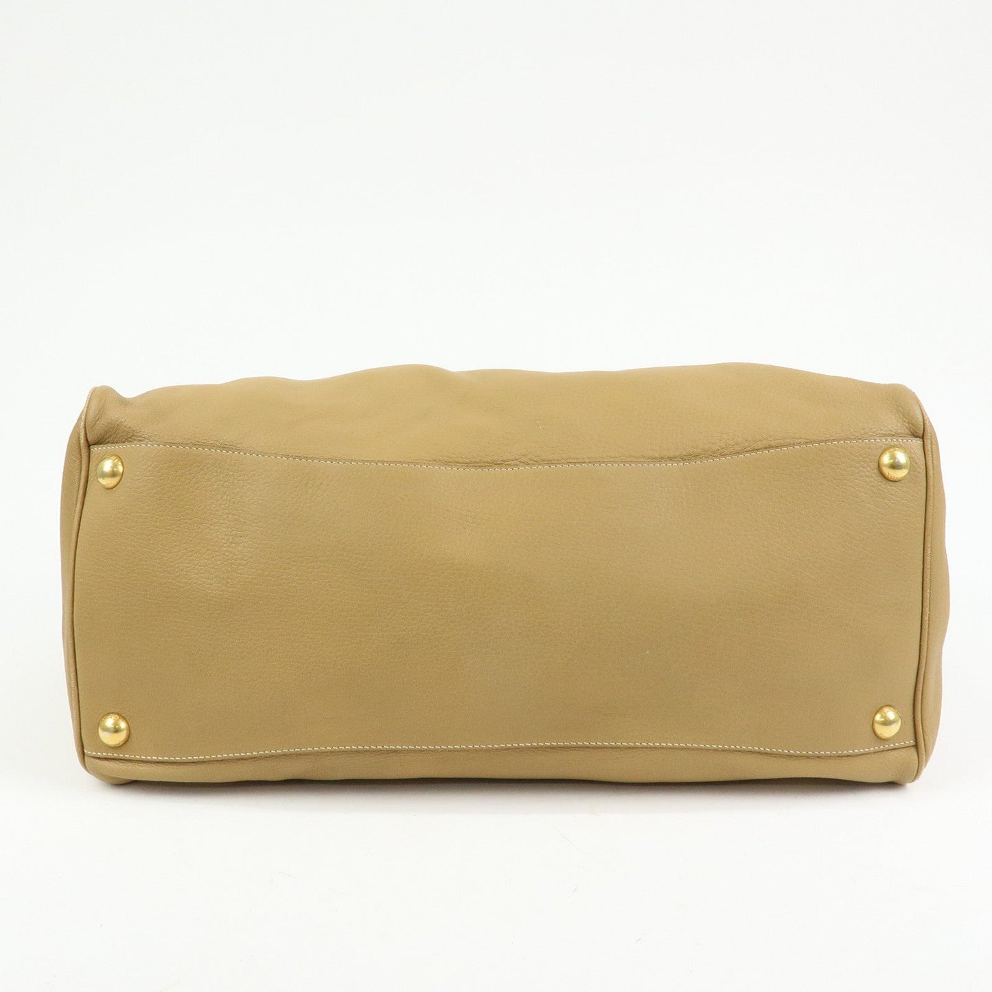 Prada Logo Leather Boston Bag Hand Bag Travel Bag Brown【Pre-order】