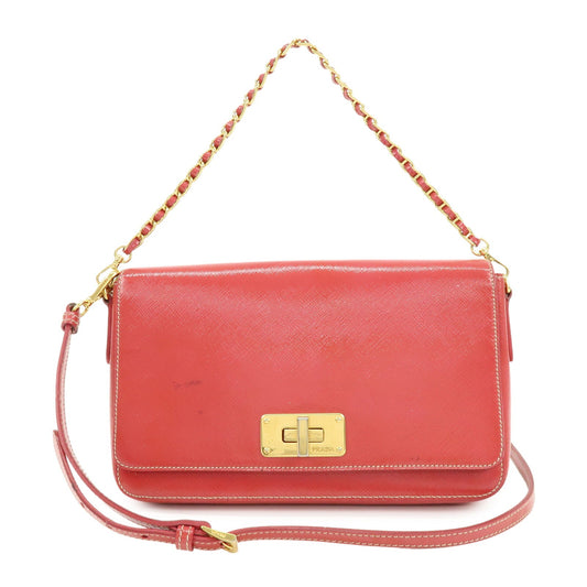 Prada Patent Leather 2Way Shoulder Chain Bag Hand Bag Pink【Pre-order】