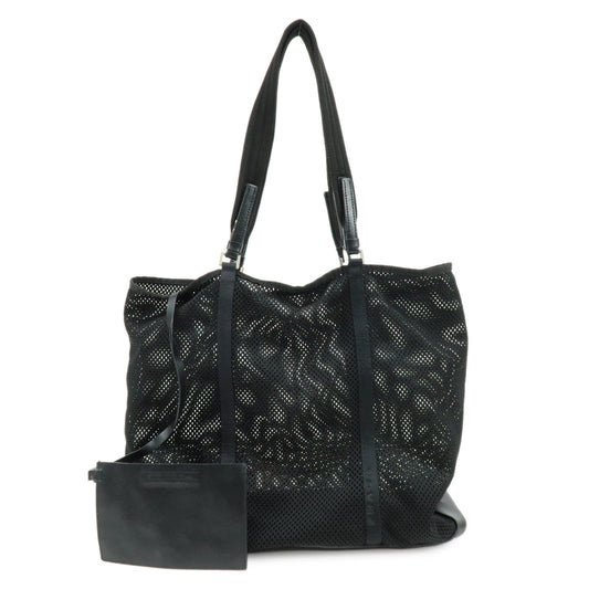 Prada Mesh Leather Tote Bag Shoulder Bag Black【Pre-order】