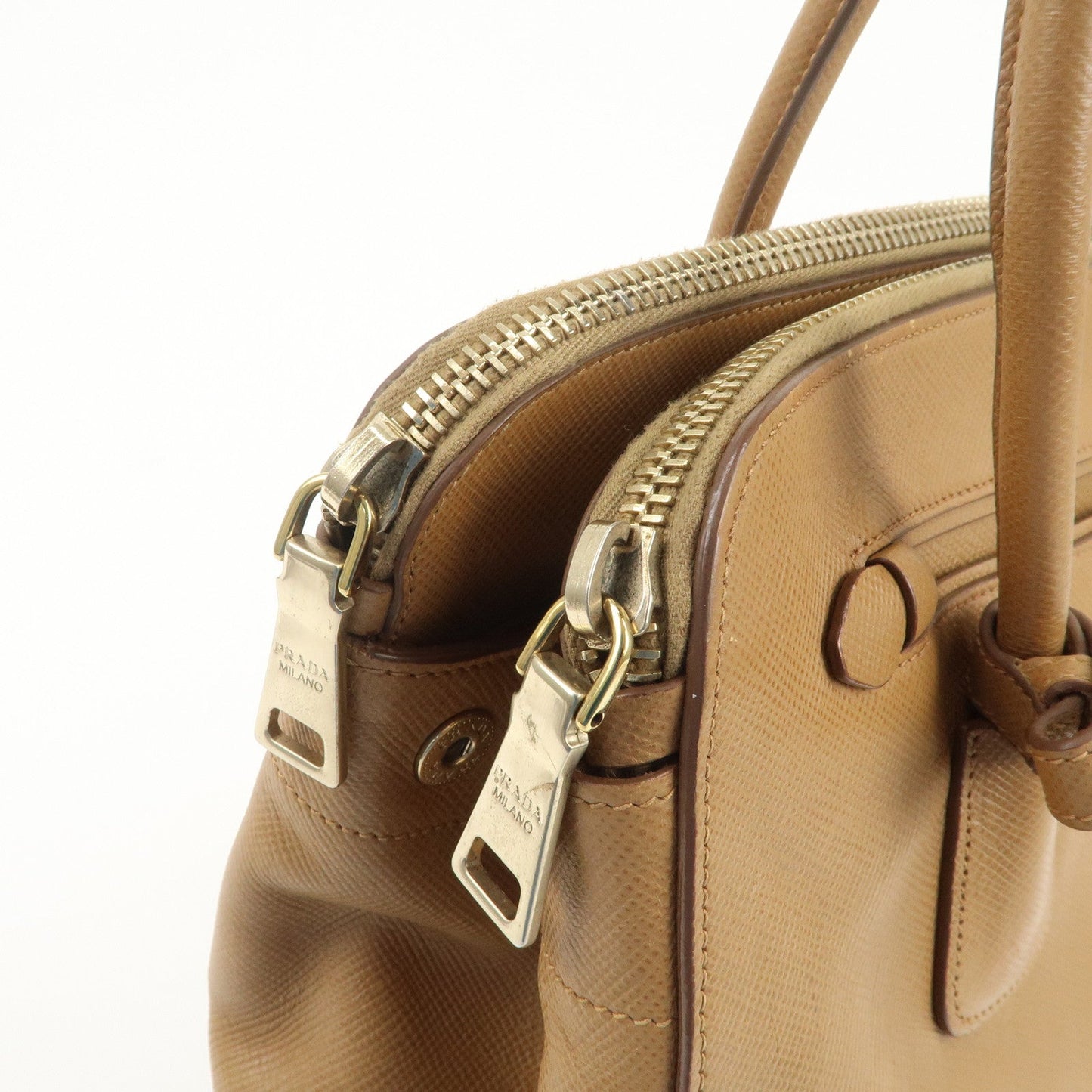 Prada Leather 2Way Bag Hand Bag Shoulder Bag Light Brown BN2572【Pre-order】