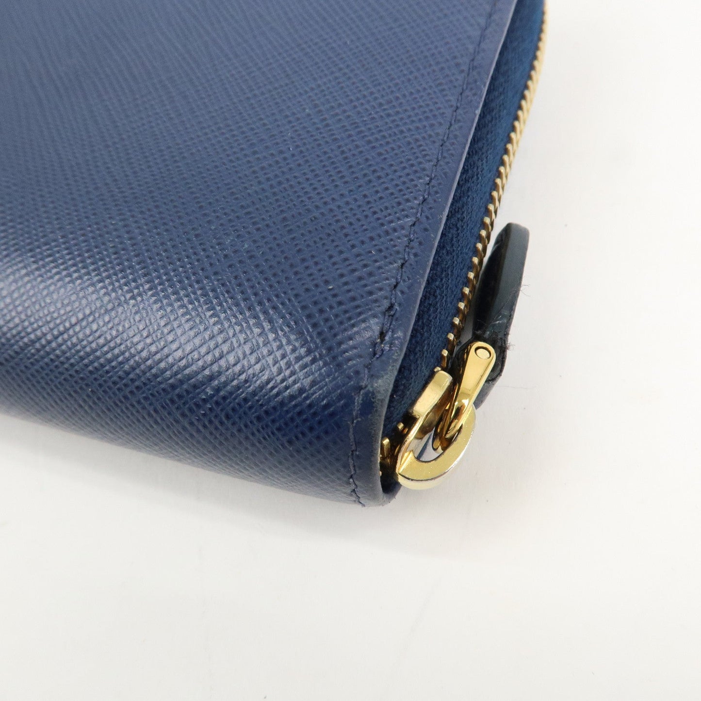 Prada Triangle Logo Saffiano Leather Zippy Long Wallet Navy 1ML506【Pre-order】
