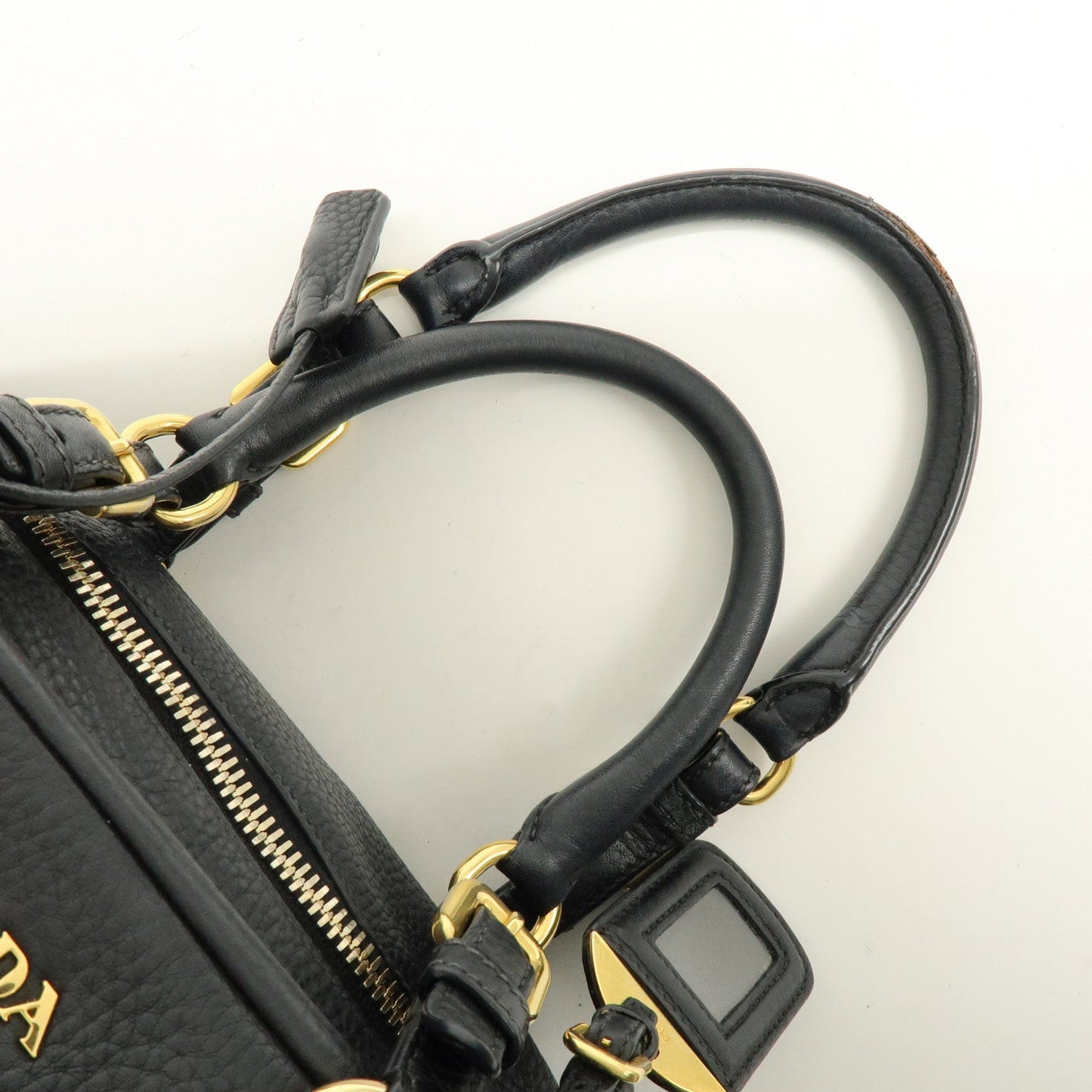 Prada Logo Leather Boston Bag Shoulder Bag Black B3091M【Pre-order】