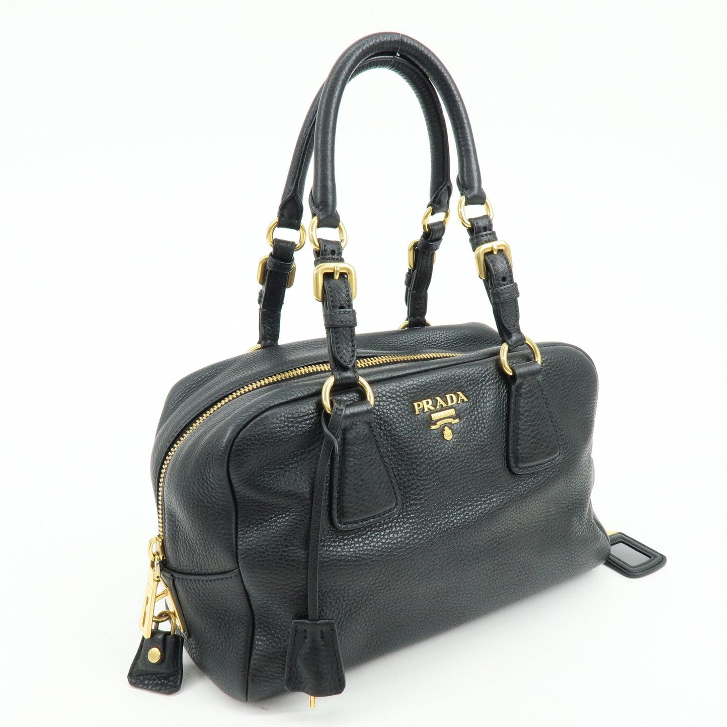 Prada Vitello Daino Leather Shoulder Bag Hand Bag Black B3091M【Pre-order】