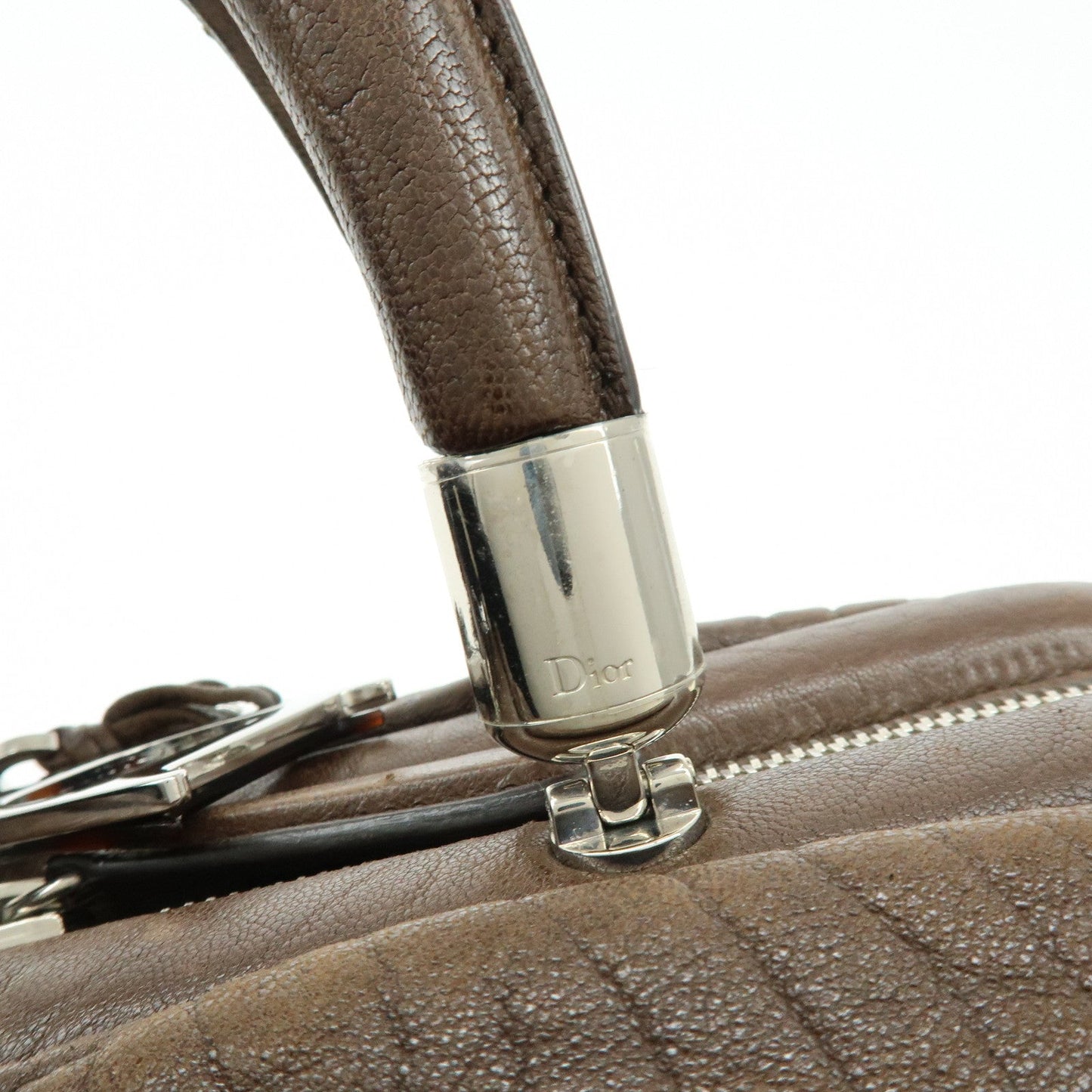 Christian Dior Embossed Gathered Leather Boston Bag Hand Bag【Pre-order】