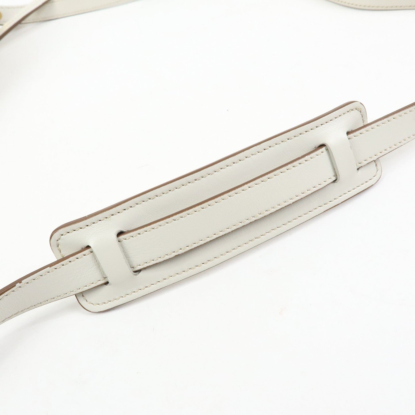 Prada Logo Jacquard Leather Shoulder Bag Beige White 1BH089【Pre-order】