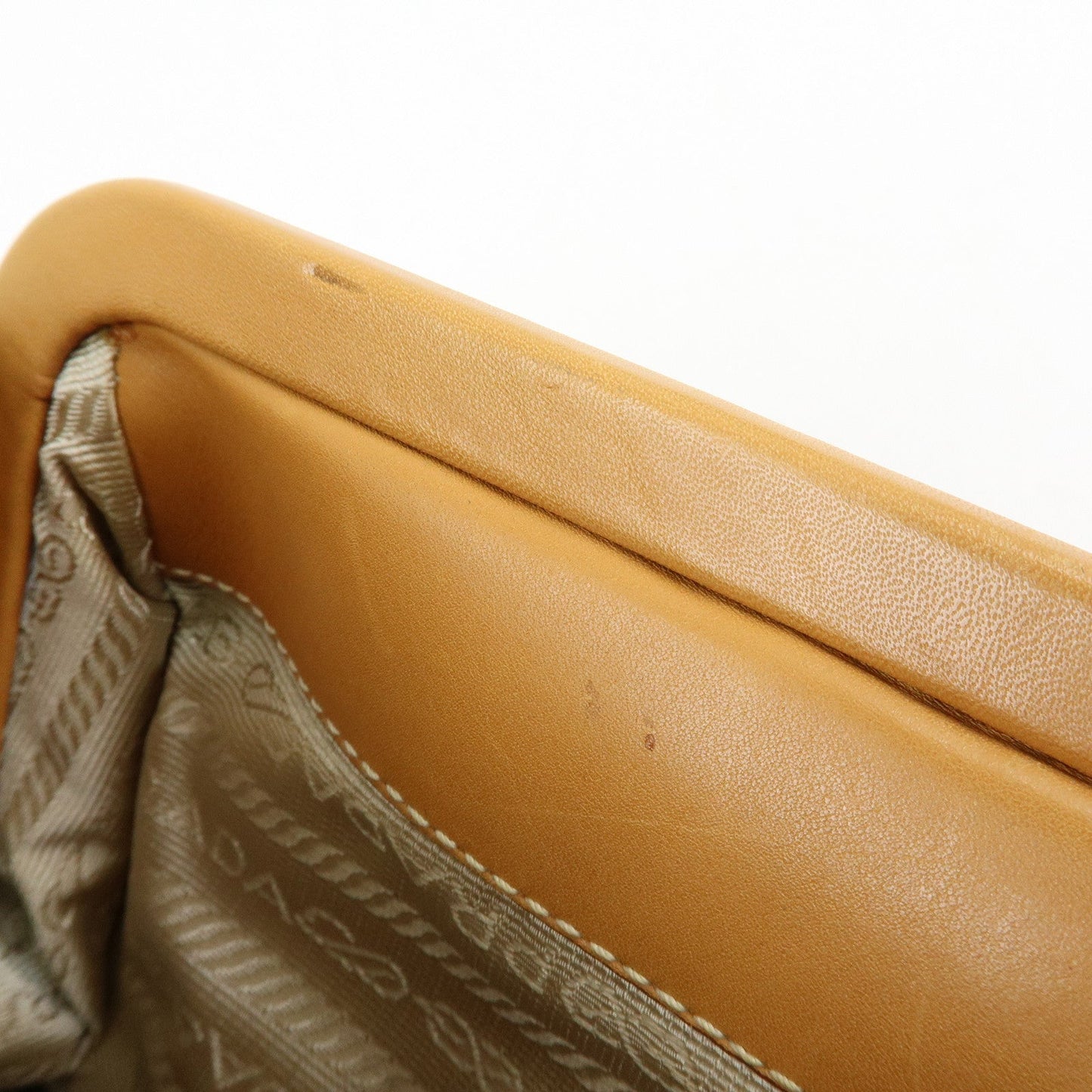 Prada Logo Jacquard Leather Shoulder Bag Light Brown BR3481【Pre-order】